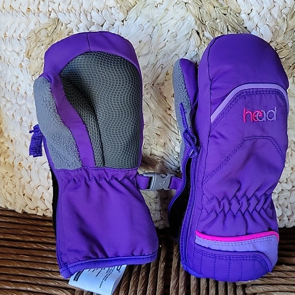 HEAD Junior Ski & Snowboarding Mittens, purple, size XXS (1-2 yrs)